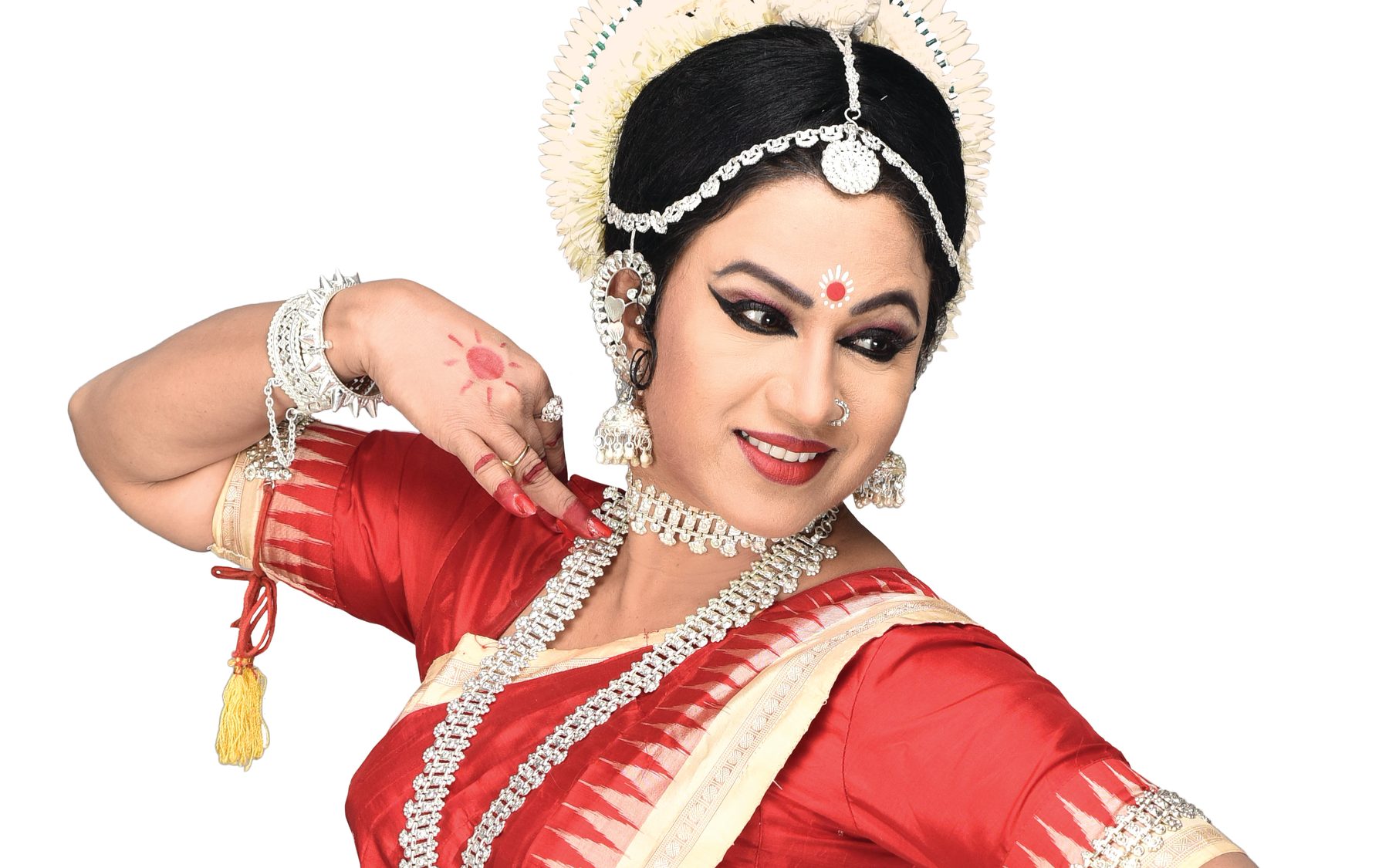 Shubhada Varadkar performing on a festival stage.
